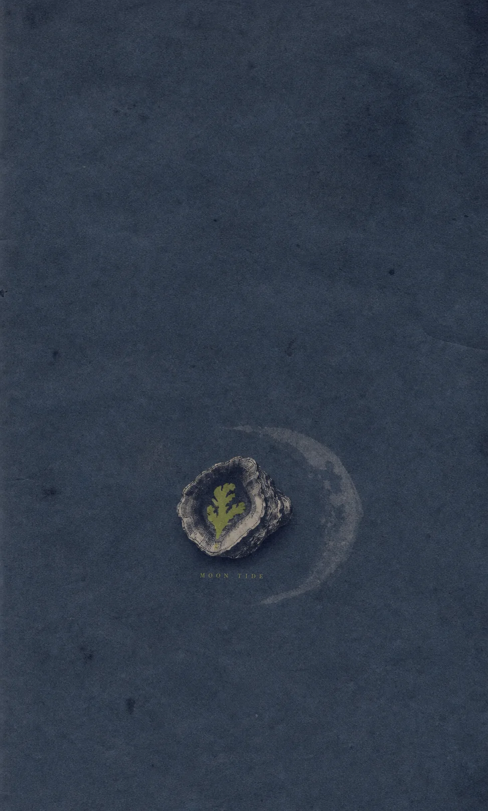 Moon Tide 极简 ZINE 海报：月亮、潮汐和红色几何锚点构成纵向画面